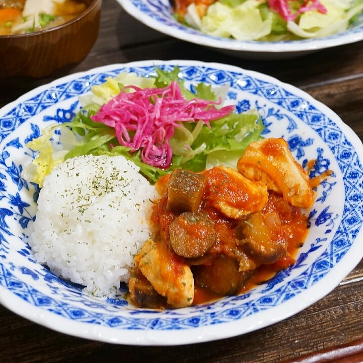 ▷鶏むね肉で♡簡単トマト煮込み